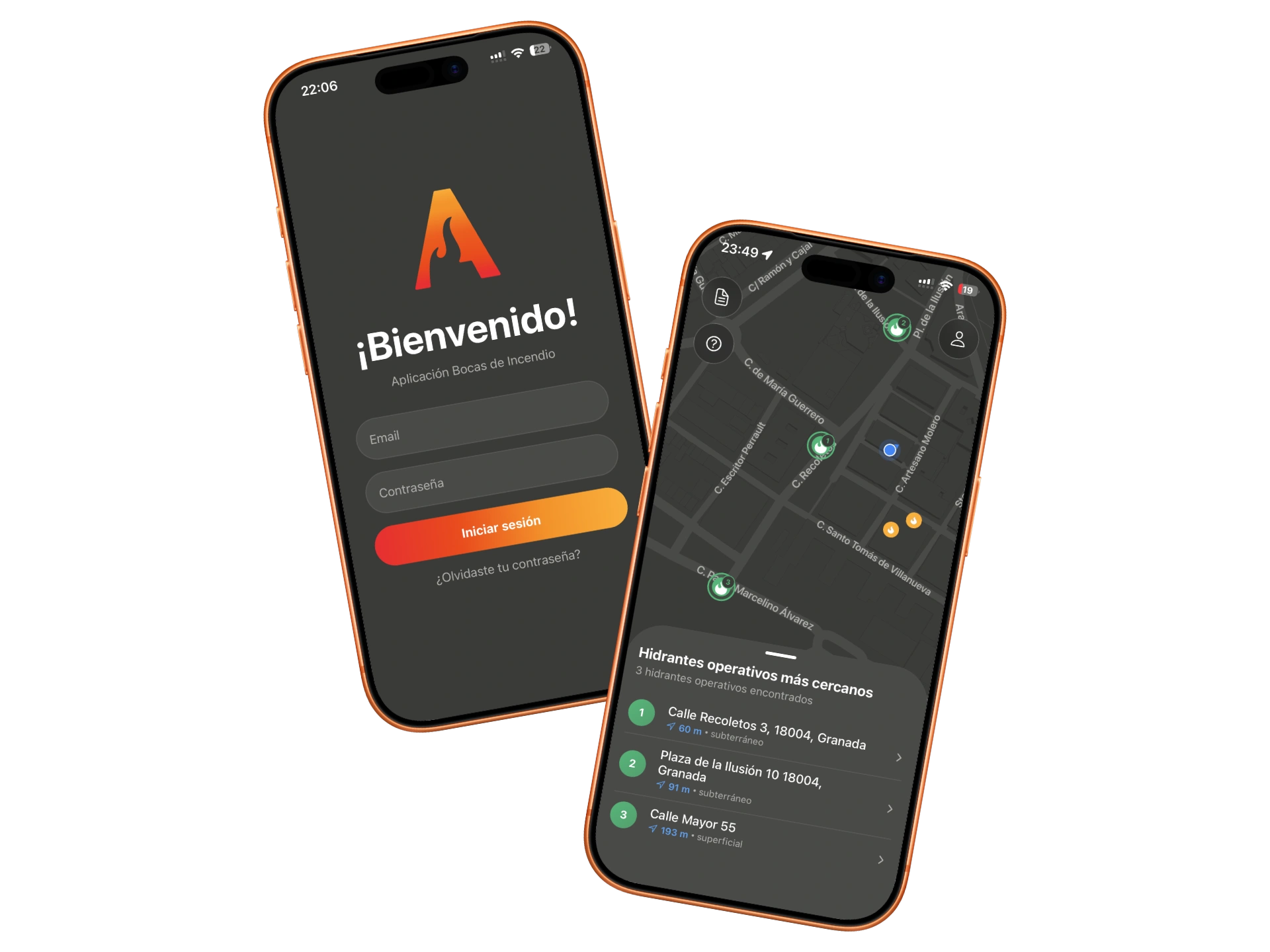 Pantalla de inicio Abi